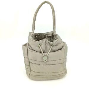 Jason Wu Grey Green Quilted Puffer Tote Bag Nylon Drawstring Y2K Minimalist